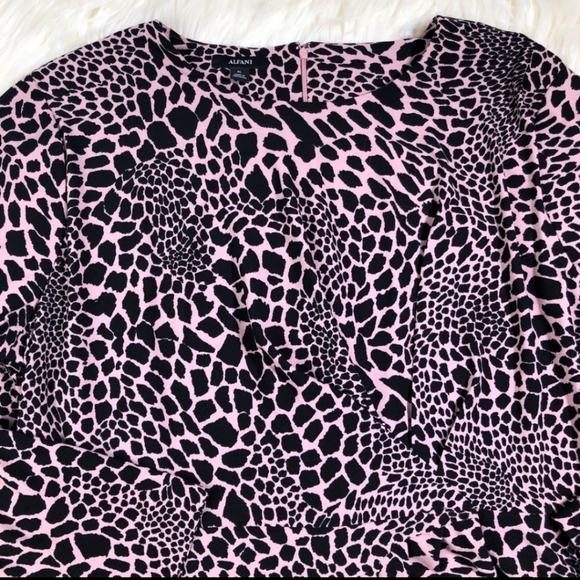 Alfani Faux Wrap Leopard Print Dress - XL - Picture 7 of 9